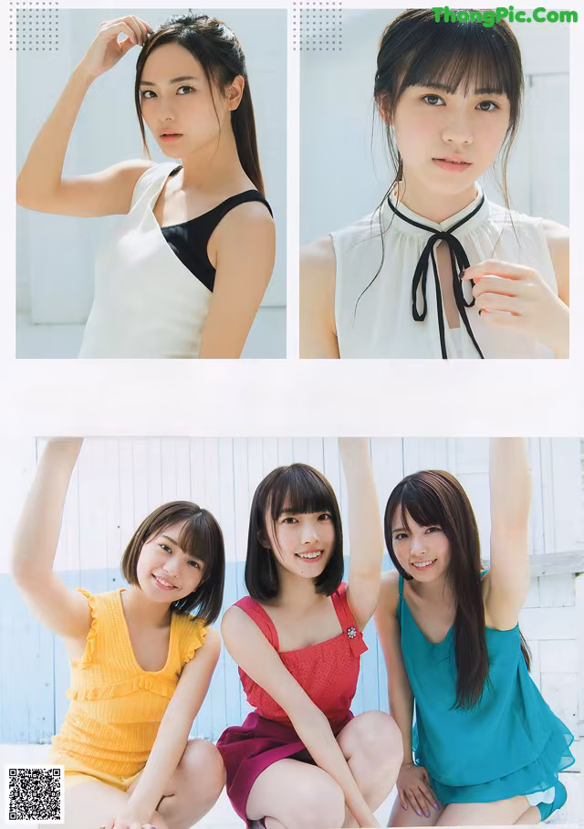 A group of young women posing for a magazine.